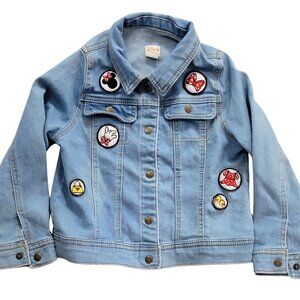 Girls Disney Denim Jean Jacket by Tutu Couture Size 5/6